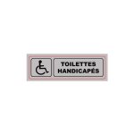 Plaque signalisation pvc imprime - toilettes handicaps