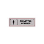 Plaque signalisation pvc imprime - toilettes hommes