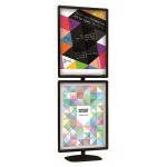 Porte - affiches / porte - messages cadro - clic 2 cadres 60 x 80 cm sur pied h 180 cm noir