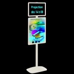 Porte - affiches / porte - messages cadro - clic a2 + a3 sur pied h 158 cm noir