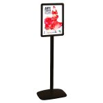 Porte - affiches / porte - messages cadro - clic a2 sur pied h 133 cm noir