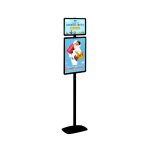 Porte - affiches / porte - messages cadro - clic a3 + a2 sur pied h 180 cm noir