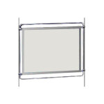 Porte - affiche cristal led 2 faces a3 paysage - horiz. magn�t