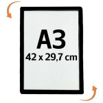 Porte - affiche led a3 double face suspendu - portrait & paysage