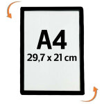 Porte - affiche led a4 double face suspendu - portrait & paysage