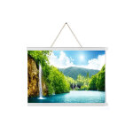 Porte - affiche magntique profils en bois blanc - 40 cm