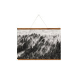 Porte - affiche magntique profils en bois fonc - 40 cm