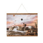 Porte - affiche magntique profils en bois fonc - 50 cm