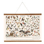 Porte - affiche magntique profils en bois fonc - 60 cm