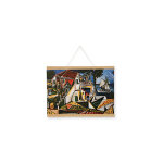 Porte - affiche magntique profils en bois naturel - 30 cm