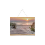 Porte - affiche magntique profils en bois naturel - 40 cm