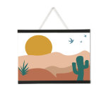 Porte - affiche magntique profils en bois noir - 50 cm