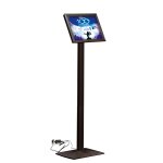 Porte - affiches / porte - message a4 led - noir design metallic modulable hauteur fixe