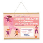 Porte affiche / poster - magn�tique - bois naturel 60cm