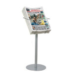 Porte journaux & magazines maxi format a3 + sur pied fixe h 77 cm Porte journaux & magazines maxi format a3 + sur pied fixe h 77 cm