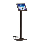 Porte - message a4 led - noir design metallic modulable hauteur fixe