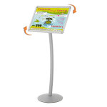 Porte - affiches / porte - messages cadro - clic a3 pied courbe alu naturel