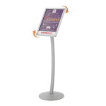 Porte - affiches / porte - messages cadro - clic a4 pied courbe alu naturel