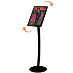 Porte - affiches / porte - messages cadro - clic® a4 pied courbe noir mat Porte - affiches / porte - messages cadro - clic® a4 pied courbe noir mat