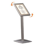 Porte menu / message design metallic inclin� a4 t�lescopique