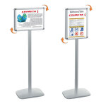 Porte - affiches / porte - messages cadro - clic a4 simple face pied h 158 cm
