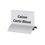 Porte - visuel alusign� double - faces paysage 6 x 10, 5 cm alu