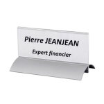 Porte - visuel alusign� double - faces paysage 6 x 15 cm alu