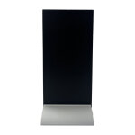 Porte visuel / menu ardoise 1 / 3 de a4 portrait socle alu double - face
