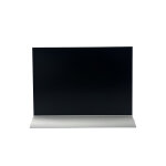 Porte visuel / menu ardoise a4 paysage socle alu double - face