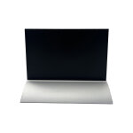 Porte visuel / menu ardoise a6 paysage socle alu double face