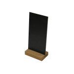 Porte visuel / menu ardoise socle bois i ou / 1 / 3 a4 210x105