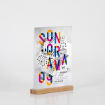 Porte - visuel / menu  i ou v  plexi a6 148x105 socle bois