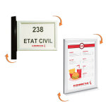 Porte - visuel signa. double - face a4 socle 23 cm