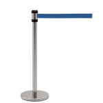 Poteau guidage chrome enrouleur sangle bleue