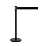 Poteau noir de guidage  enrouleur 2 mtres sangle noire