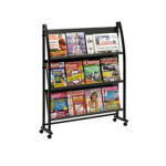 Présentoir black - line® 2000 avec 3 tablettes inclinées Présentoir black - line® 2000 avec 3 tablettes inclinées