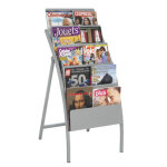 Présentoir black - line® 5 cases gris - alu Présentoir black - line® 5 cases gris - alu
