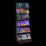 Prsentoir mdia - rack grande capacit - meuble 6 tagres - sans joues
