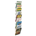 Prsentoir mtallique mural 9 cases a4 blanc