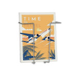 Pr�sentoir mural brochures a4 fil d'acier couleur argent