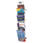 Presentoir mural fil chrome 5 cases 1 / 3a4