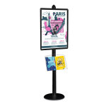 Prsentoir visual - displays noir - 1 cadre 60 x 80 cm et 1 tagre plexiglass