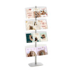 Prsentoir vitrine presse h 177 cm gris 4 tagres plexiglass