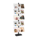 Prsentoir vitrine presse h 200 cm noir 5 tagres plexiglass