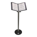 Pupitre de consultation 10 pochettes noires (20 vues) a4