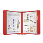 Pupitre de consultation a4 mural 12 volets rouge