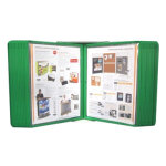 Pupitre infoflex mural 24 pochettes vertes