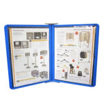 Pupitre infoflex mural 4 pochettes bleues