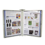 Pupitre infoflex mural 4 pochettes grises