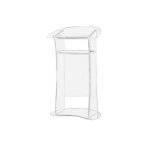 Pupitre / lutrin de conf�rence - cristal pr�mium
